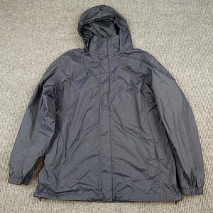 The North Face DryVent Jacket Womens XL Gray Hooded Waterproof Rain Coat